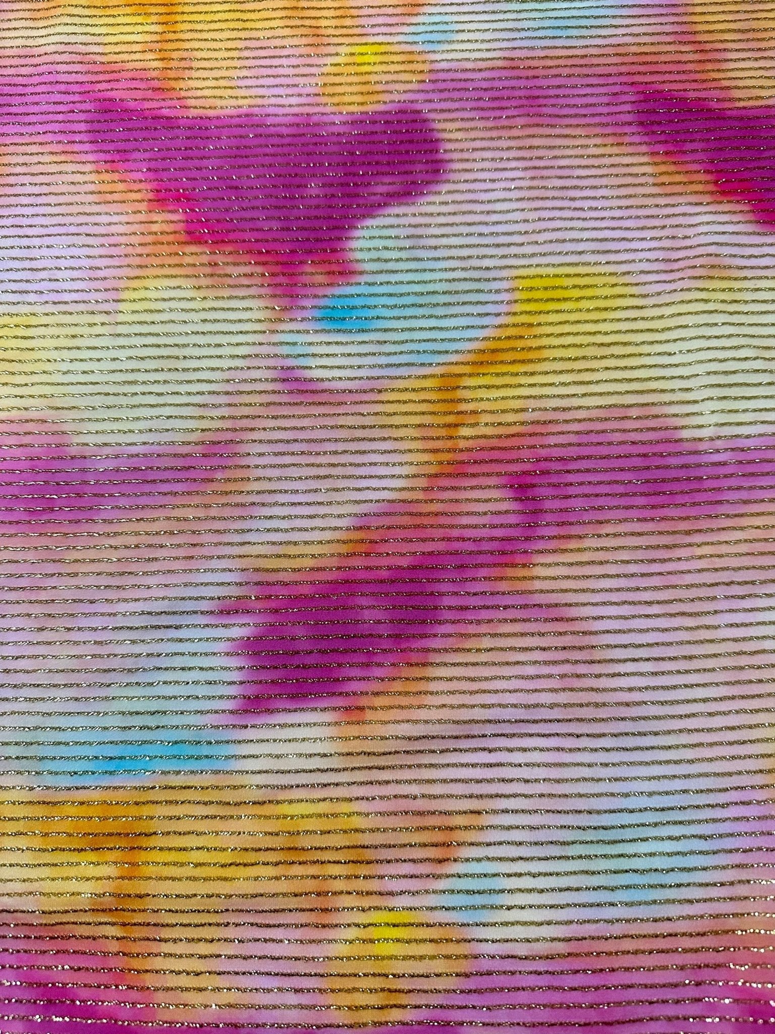 Shimmer Ottoman Fabric, Tie dye Prin 4 - Way Stretch - Whotex Online Fabric Store