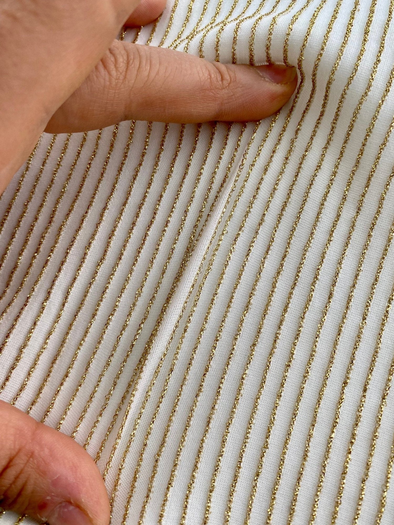 Shimmer Ottoman Stretch Fabric, Soft Color Gold Striped Fabric - Whotex Online Fabric Store
