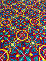 Sicilian Pattern Bordeaux coloured Fabric By The Yard - Whotex Online Fabric Store