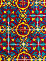 Sicilian Pattern Bordeaux coloured Fabric By The Yard - Whotex Online Fabric Store