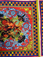 Sicilian Pattern Fabric, red blue Fabric - Whotex Online Fabric Store