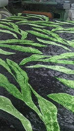 Silky Velvet Fabric , Leaf pattern Fabric, dress fabric, dress velvet, luxury fabric, high quality, 2 - way strech - Whotex Online Fabric Store
