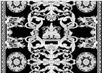 Silver Baroque Pattern, Black Silver Fabric - Whotex Online Fabric Store