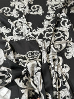 Silver Baroque Pattern Fabric - Whotex Online Fabric Store