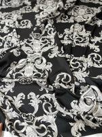 Silver Baroque Pattern Fabric - Whotex Online Fabric Store