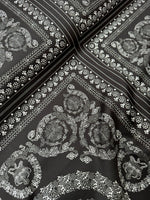 Silver Baroque Pattern Fabric , by the yard - Whotex Online Fabric Store