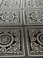 Silver Baroque Pattern Fabric , by the yard - Whotex Online Fabric Store