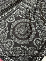 Silver Baroque Pattern Fabric , by the yard - Whotex Online Fabric Store