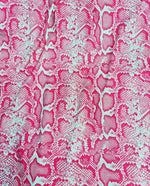 Snake Skin Pattern Fabric, Pink And White Exotic Animal Design Fabric - Whotex Online Fabric Store