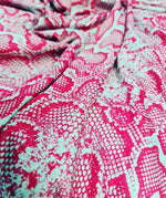 Snake Skin Pattern Fabric, Pink And White Exotic Animal Design Fabric - Whotex Online Fabric Store