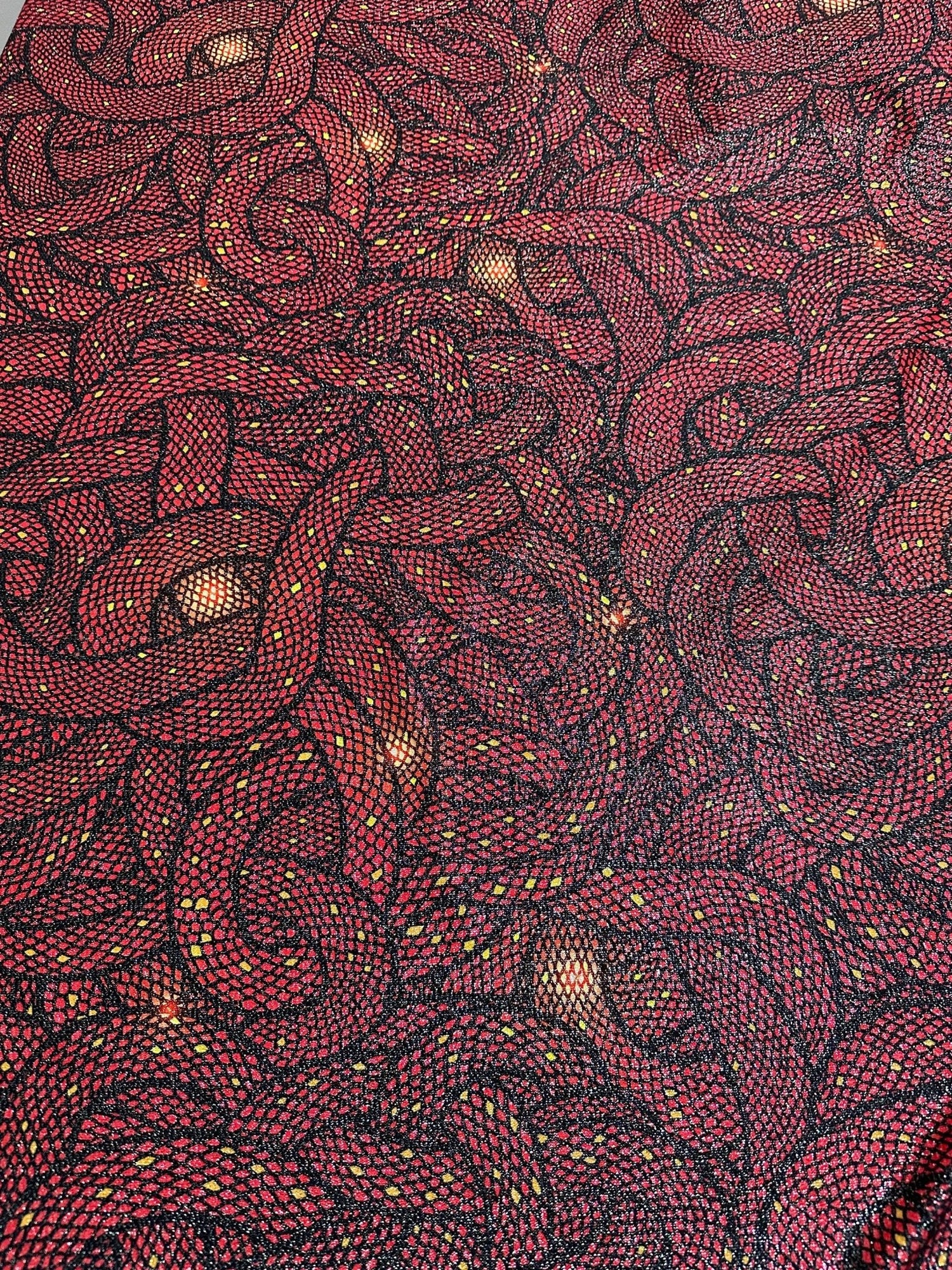 Snake Skin Pattern Knit Fabric, Lurex Fabric, 4 - Way Stretch - Whotex Online Fabric Store