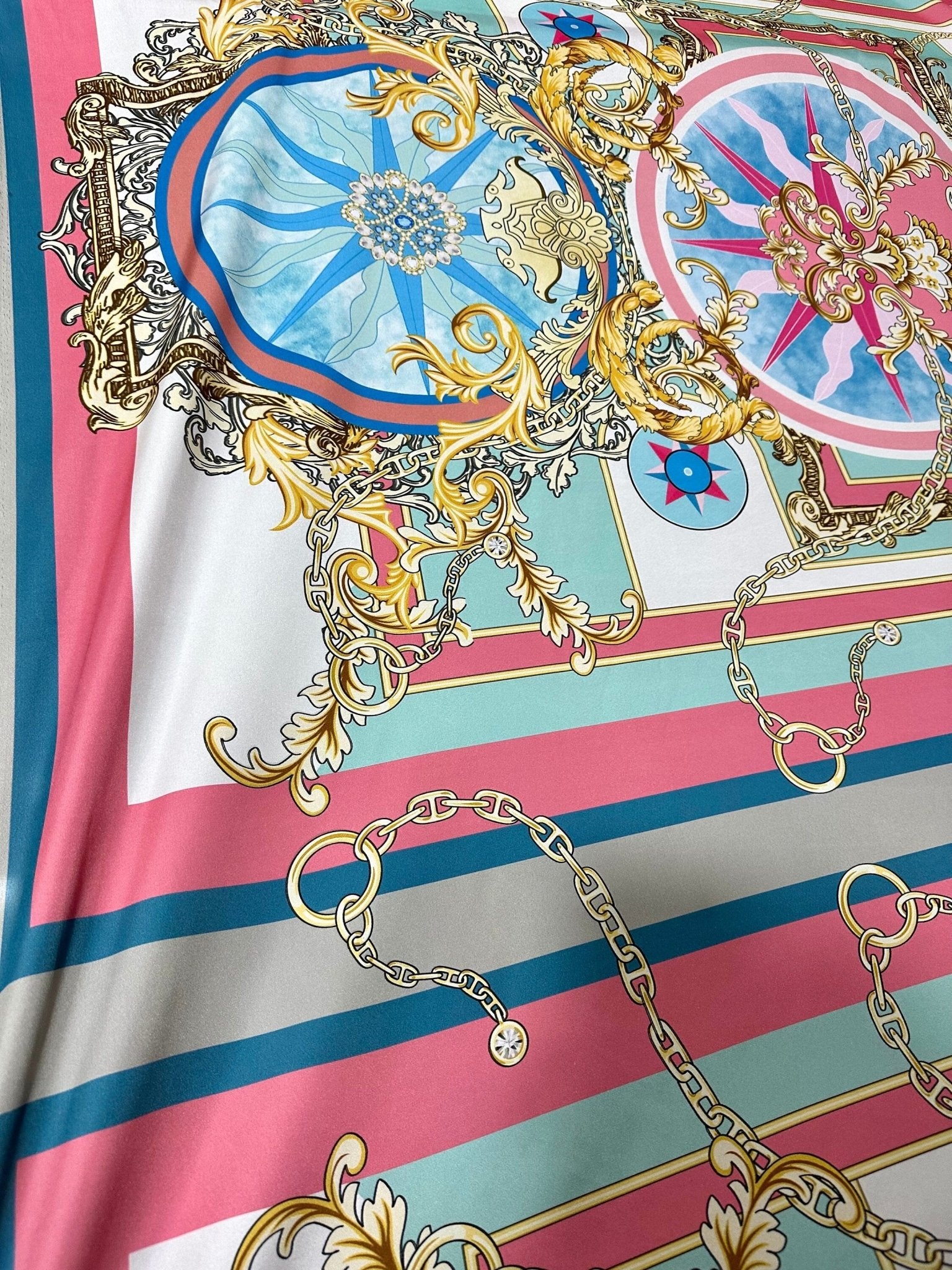 Soft Color Fabric, Baroque Pattern Fabric , Fabric By The Yard , Chain pattern - Whotex Online Fabric Store