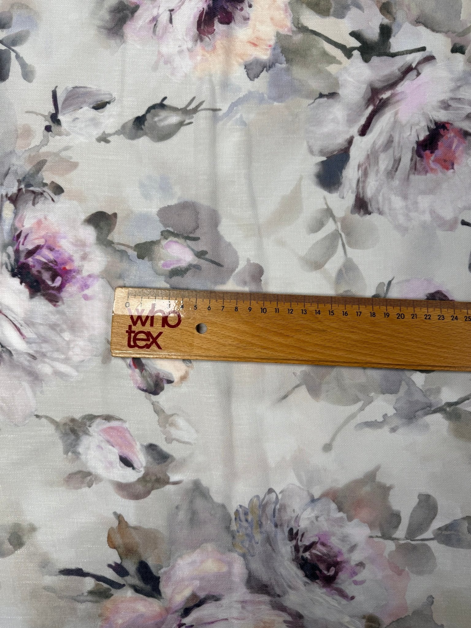 Soft Floral Print Linen Fabric by the Metre - Whotex Fabrics London