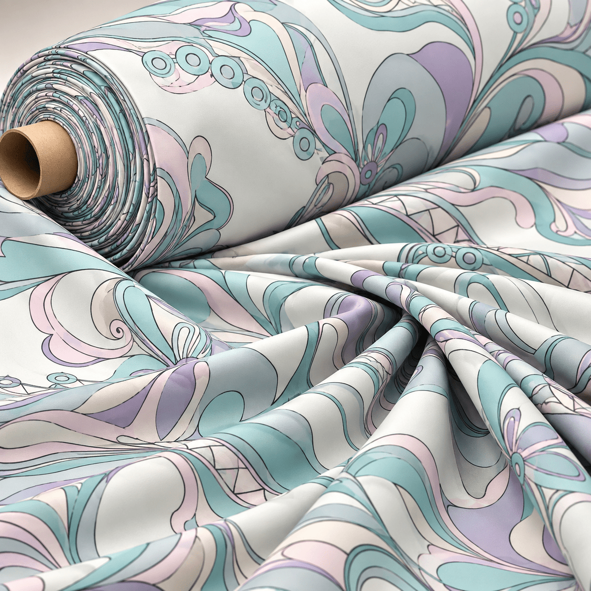Soft Shimmer Swirl Lurex Fabric by the Metre - Whotex Fabrics London