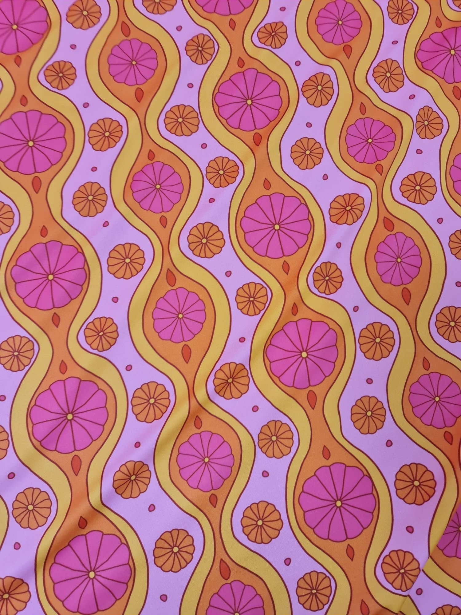 Spandex Fabric, Geometric pattern Fabric, Pink Floral Pattern Fabric - Whotex Online Fabric Store