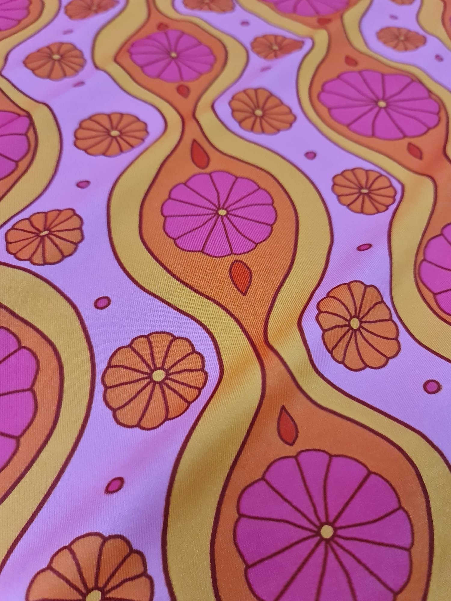 Spandex Fabric, Geometric pattern Fabric, Pink Floral Pattern Fabric - Whotex Online Fabric Store