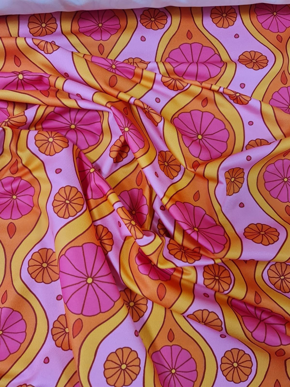 Spandex Fabric, Geometric pattern Fabric, Pink Floral Pattern Fabric - Whotex Online Fabric Store