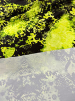 Spandex Fabric, Neon green black Fabric, Dancewear, swimwear, tights, craft, dress Fabric, exotic costume, abstract pattern - Whotex Online Fabric Store