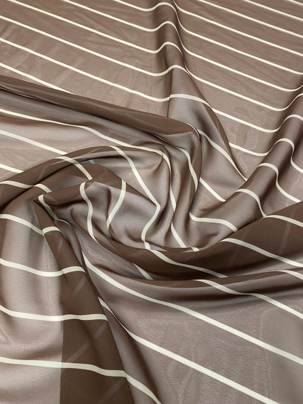 Striped Chiffon Fabric by the Metre - Whotex Fabrics London