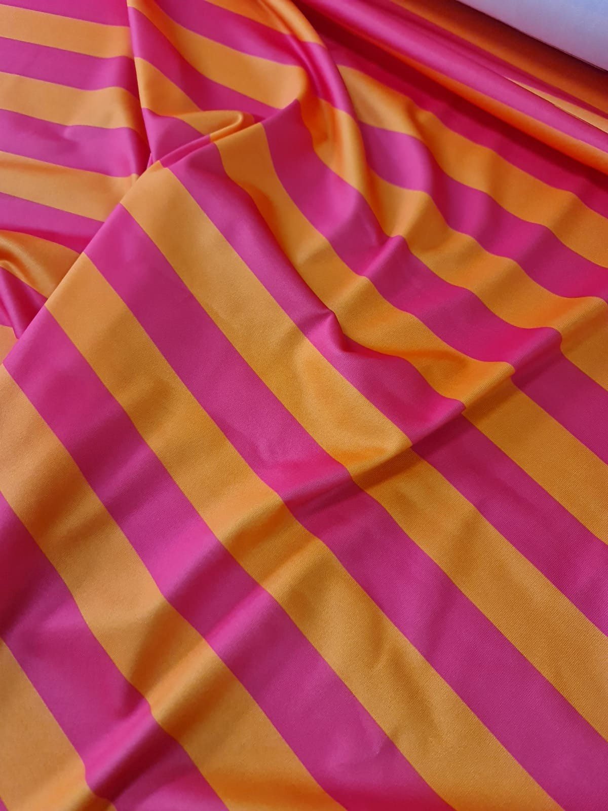 Striped Pattern Fabric,, Orange pink Lycra Fabric - Whotex Online Fabric Store