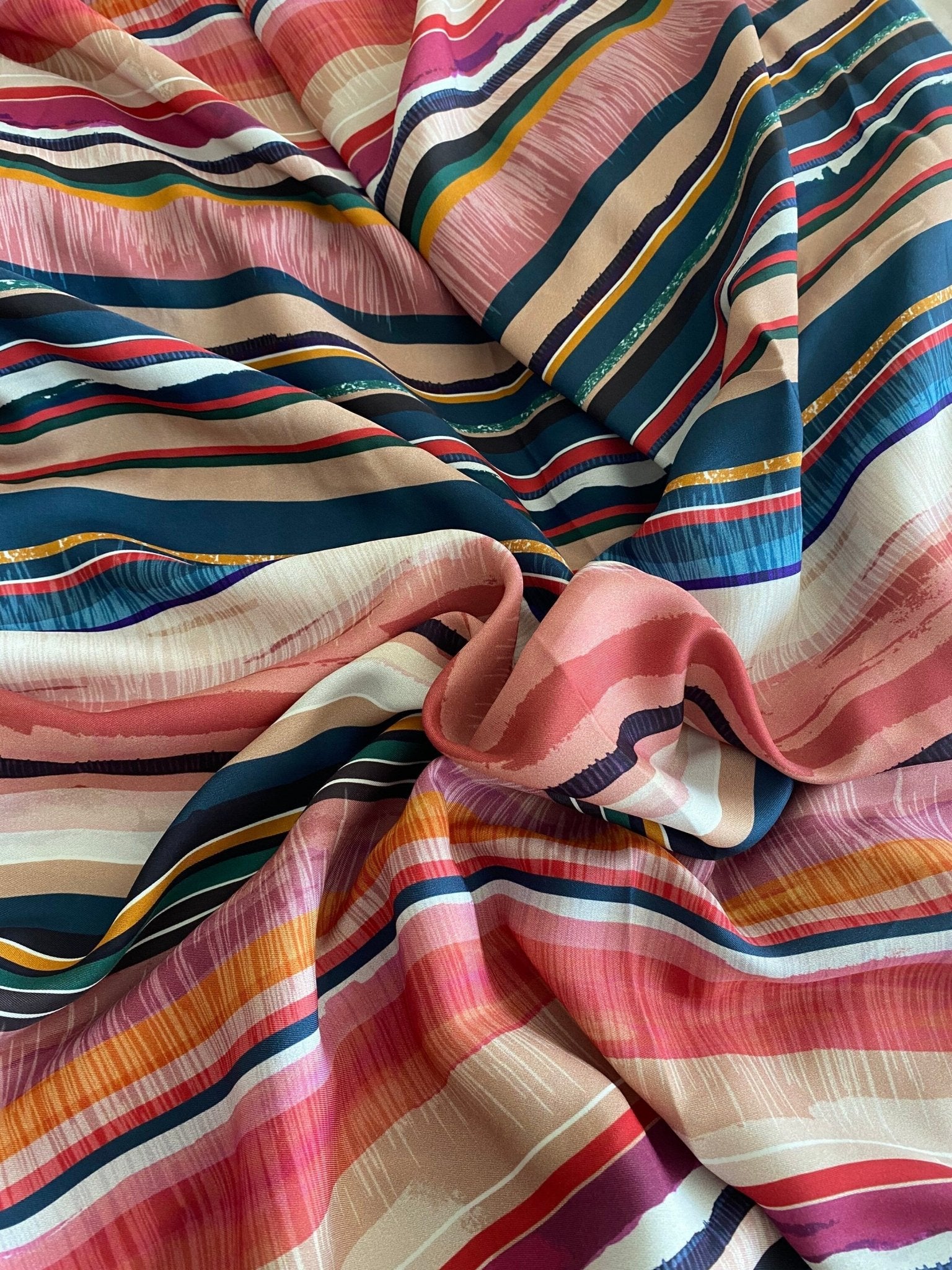 Striped pattern Fabric , Silk Cotton Fabric - Whotex