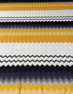 Striped Zigzag Mesh Fabric by the Metre - Whotex Fabrics London
