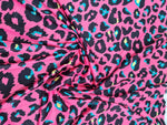 Sugar Pink Leopard Print Fabric, Exotic Animal Pattern - Whotex Online Fabric Store