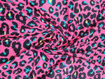 Sugar Pink Leopard Print Fabric, Exotic Animal Pattern - Whotex Online Fabric Store