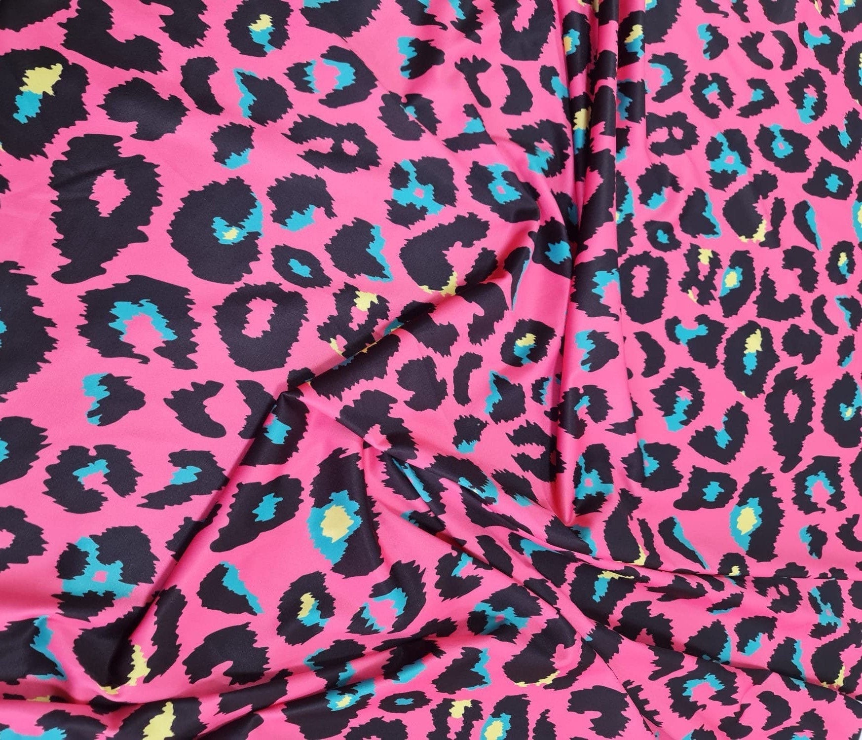 Sugar Pink Leopard Print Fabric, Exotic Animal Pattern - Whotex Online Fabric Store