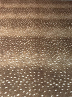 Taupe Fawn Deer Print Stretch Scuba Fabric by the Metre - Whotex Fabrics London
