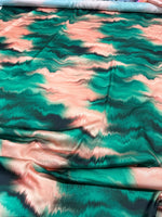 Tie dye Pattern Fabric, Green And Pink Colors - Whotex Online Fabric Store