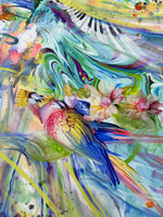 Tie Dye Pattern, Parrot Design Fabric - Whotex Online Fabric Store