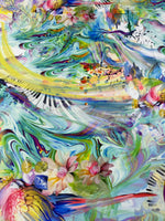 Tie Dye Pattern, Parrot Design Fabric - Whotex Online Fabric Store