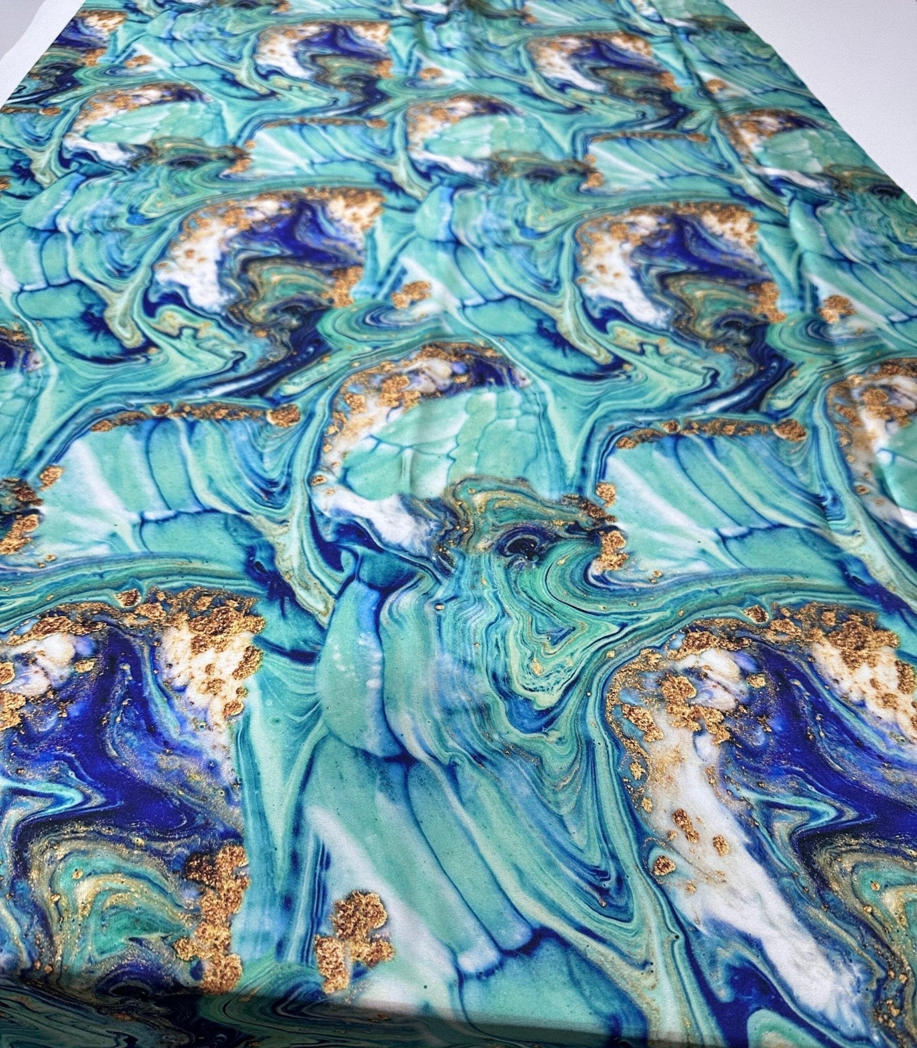 Tie dye Pattern Silky Satin Fabric, - Whotex