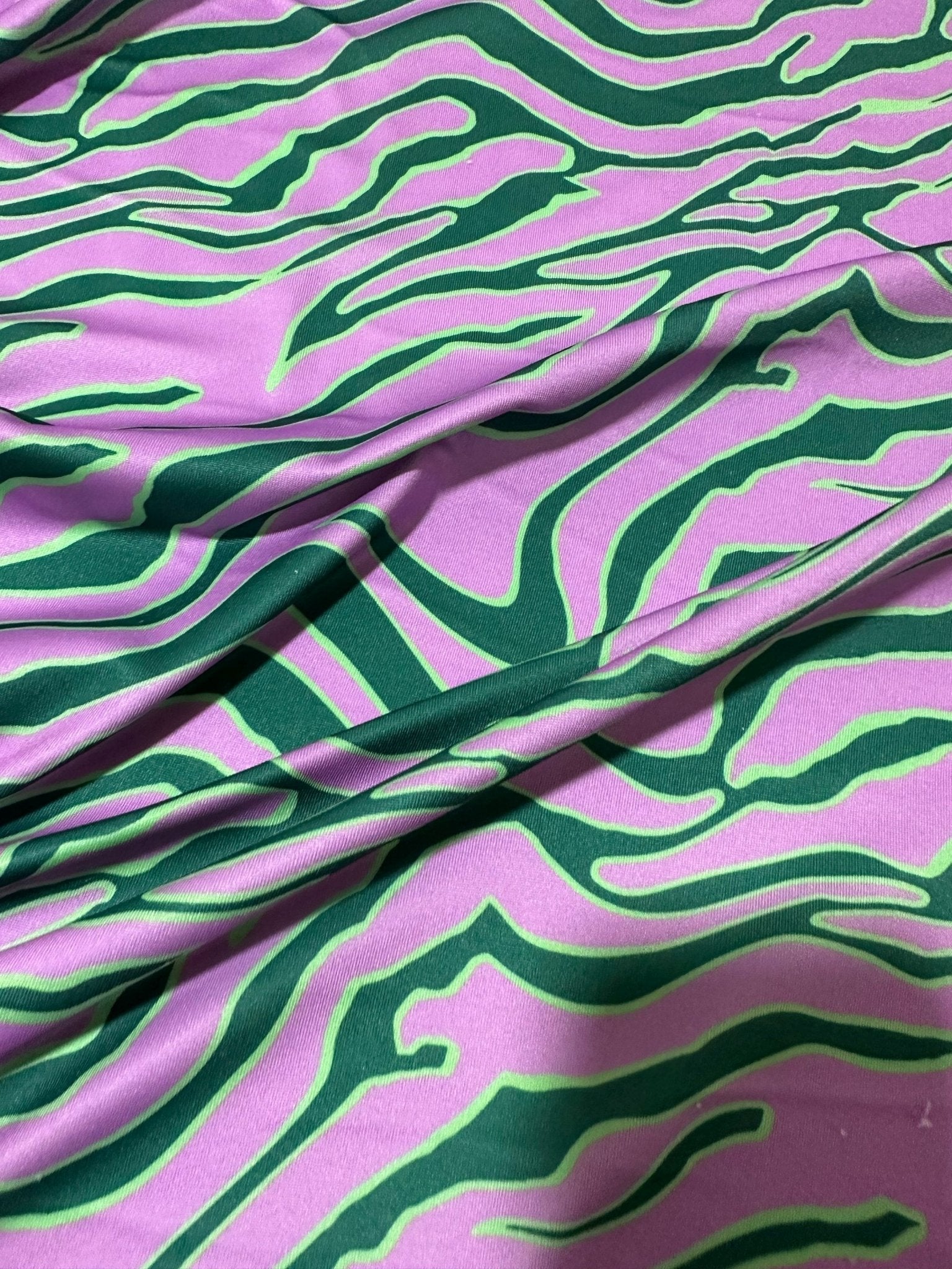 Tiger Pattern Fabric,, Green purple exotic animal pattern Fabric - Whotex Online Fabric Store