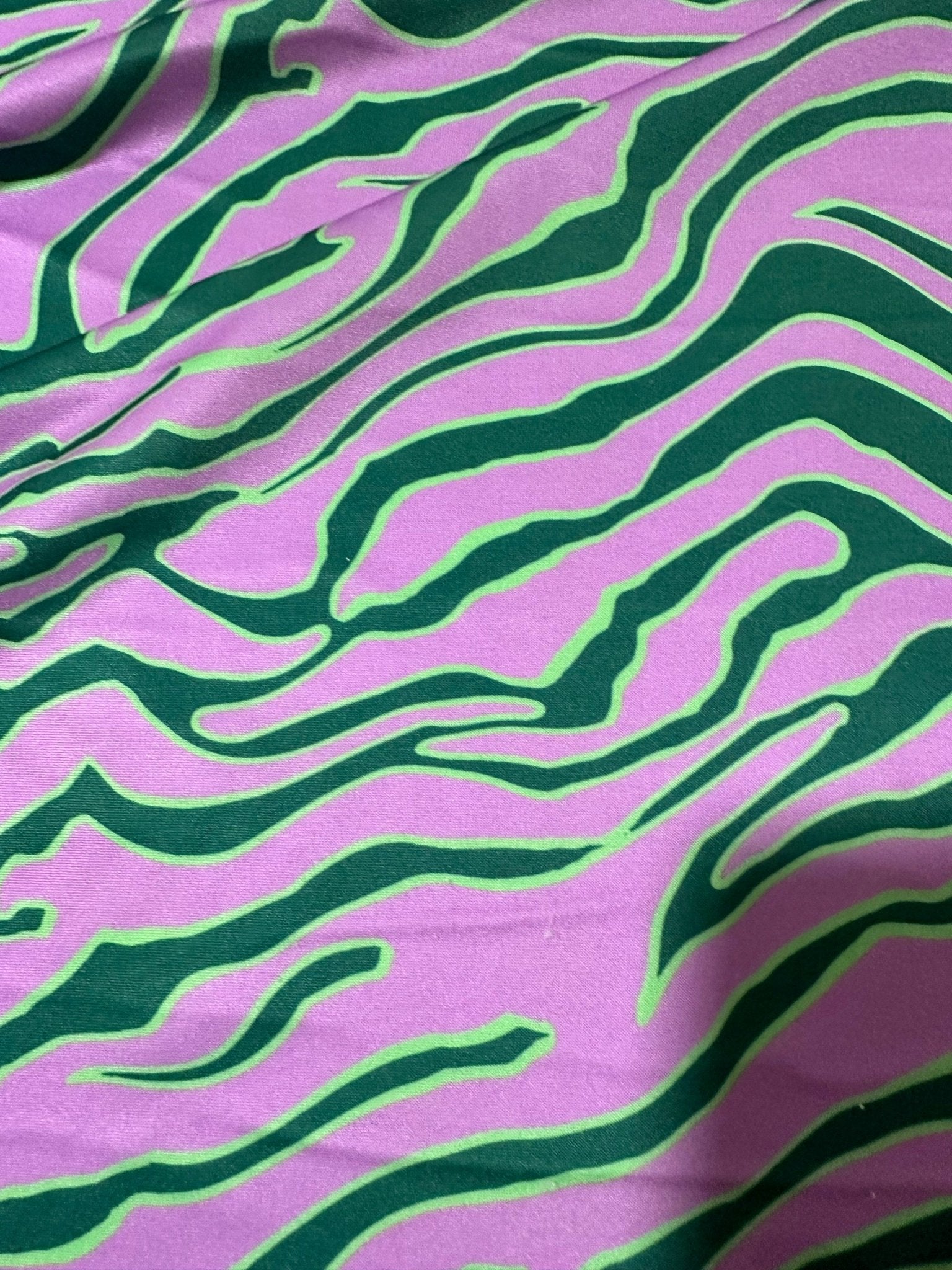 Tiger Pattern Fabric,, Green purple exotic animal pattern Fabric - Whotex Online Fabric Store