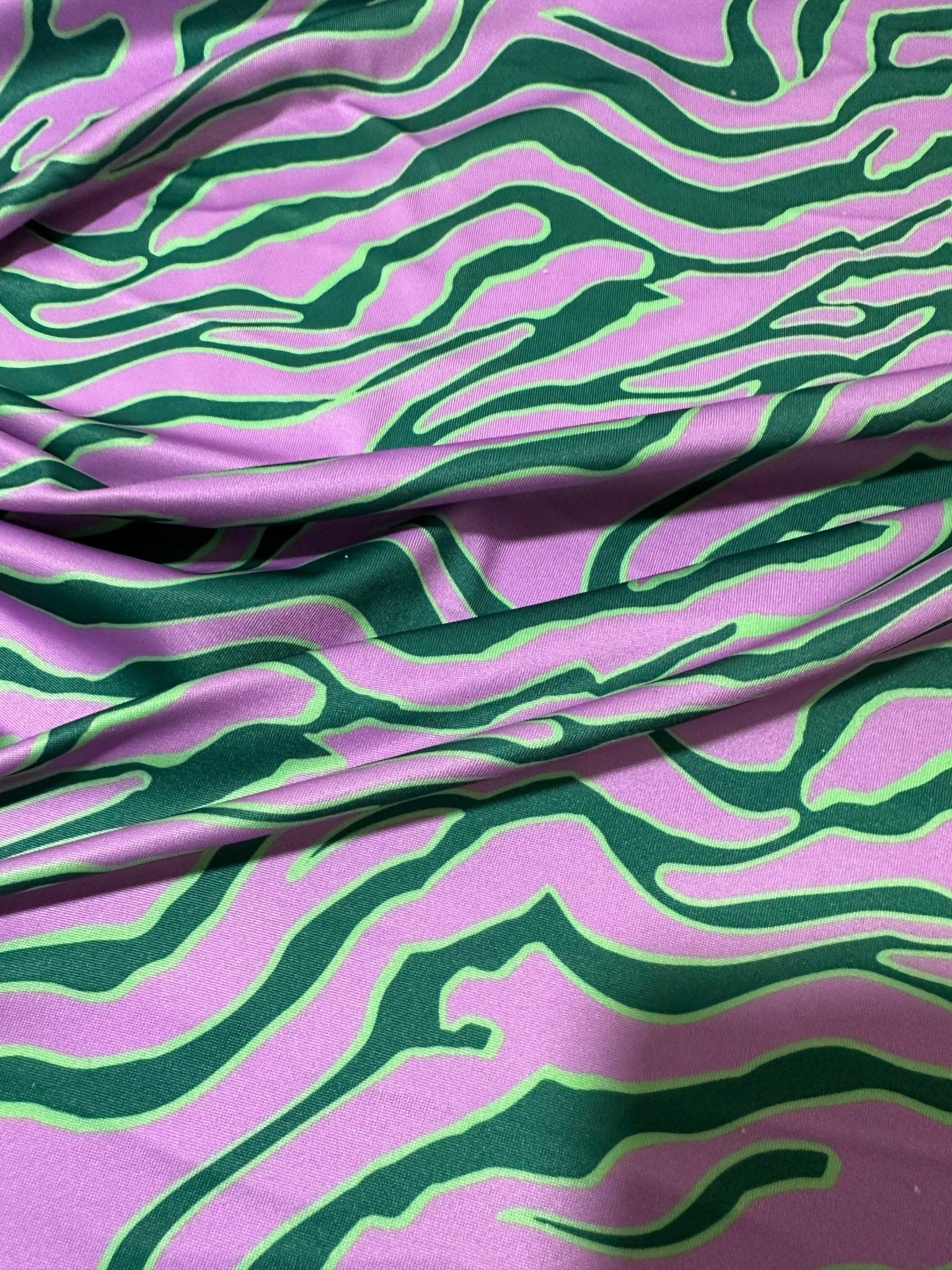 Tiger Pattern Fabric,, Green purple exotic animal pattern Fabric - Whotex Online Fabric Store
