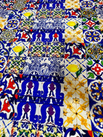 Tile Pattern Fabric By The Yard - Whotex Online Fabric Store