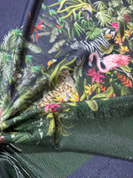 Tropical Animals Sequin Fabric, 2 - Way Stretch Sequin Fabric By The Yard - Whotex Online Fabric Store