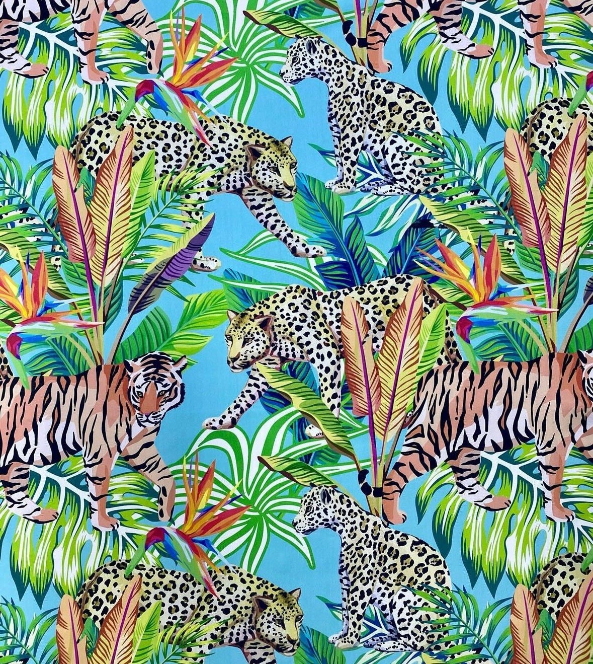 Tropical Leaf Pattern Fabric, Leopard Pattern Fabric - Whotex Online Fabric Store