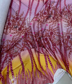 Tropical Tree Sequin Fabric, 2 - Way Stretch Sequin Fabric By The Yard - Whotex Online Fabric Store