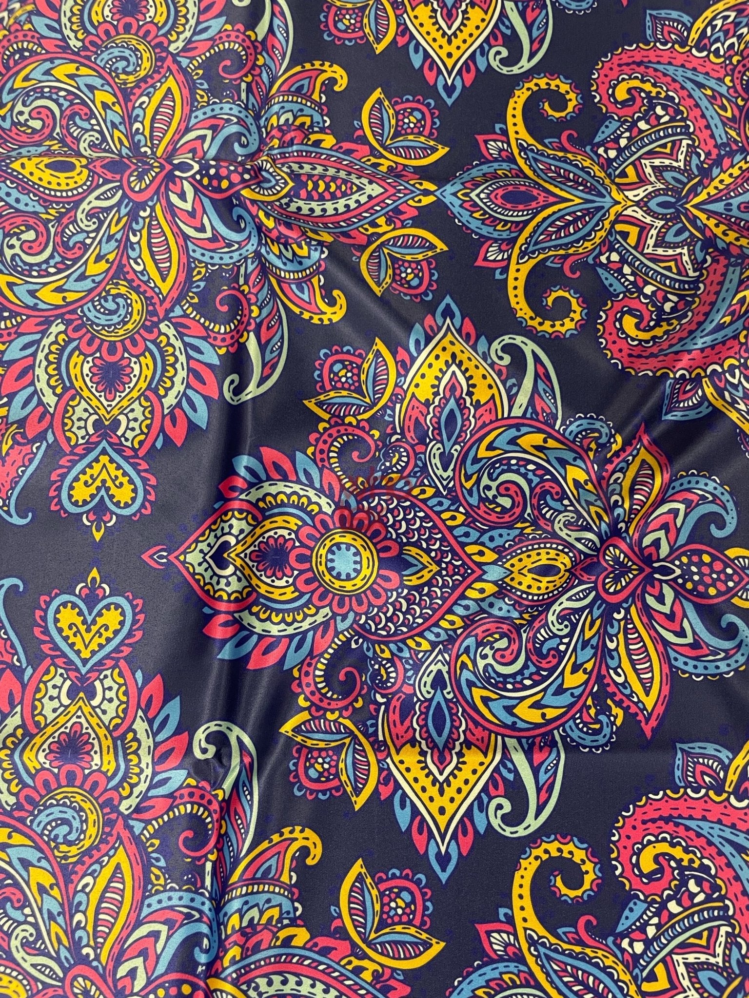 Vibrant Bohemian Paisley Fabric – Colorful Mandala Fabric By The Yard - Whotex Online Fabric Store