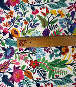 Vibrant Multicolour Floral Fabric by the Metre | Dressmaking - Whotex Fabrics London