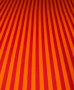 Vibrant Orange & Red Striped Fabric by the Metre | Dressmaking - Whotex Fabrics London