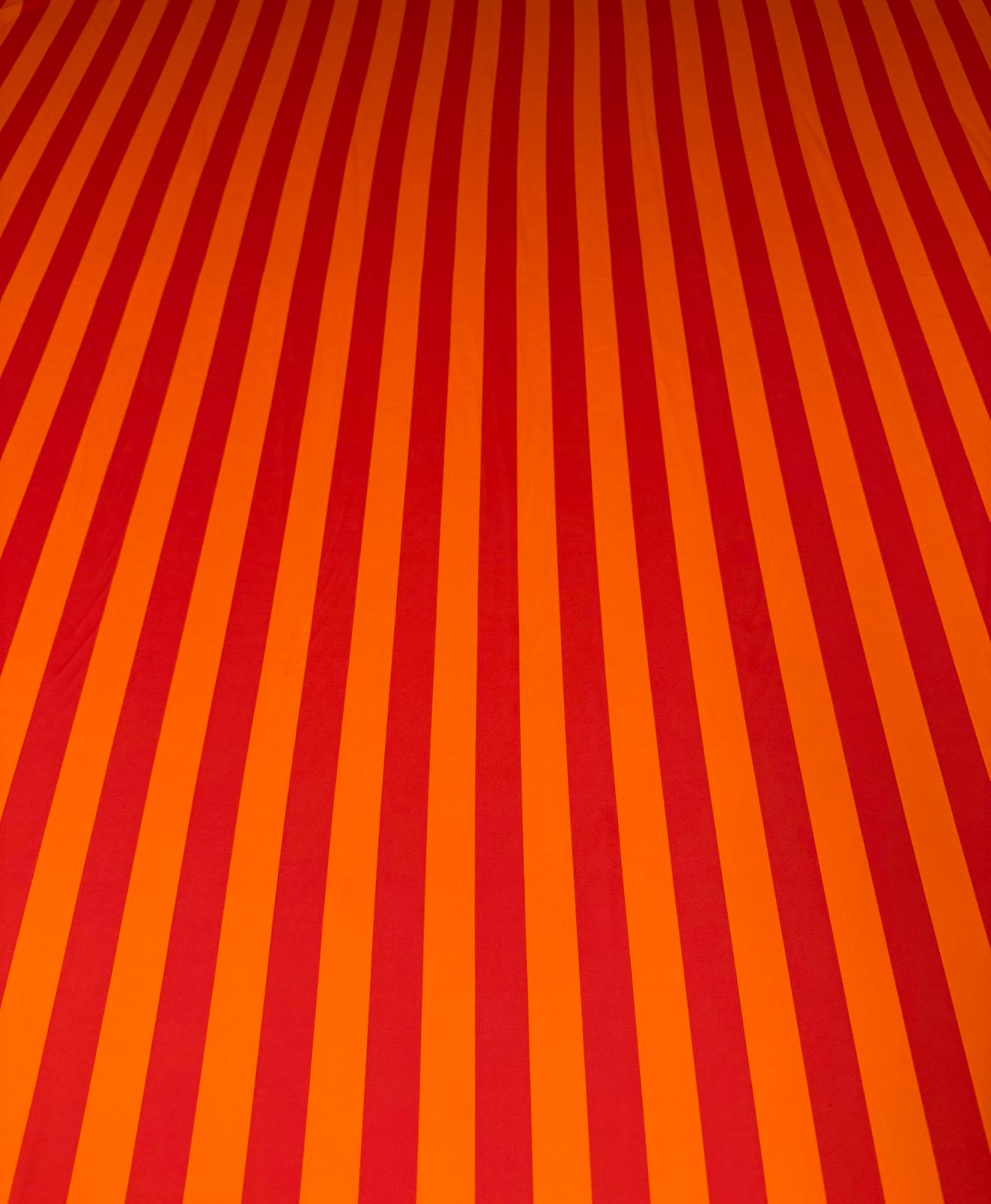 Vibrant Orange & Red Striped Fabric by the Metre | Dressmaking - Whotex Fabrics London