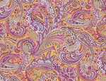 Vibrant Pink & Yellow Paisley Fabric by the Metre - Whotex Fabrics London