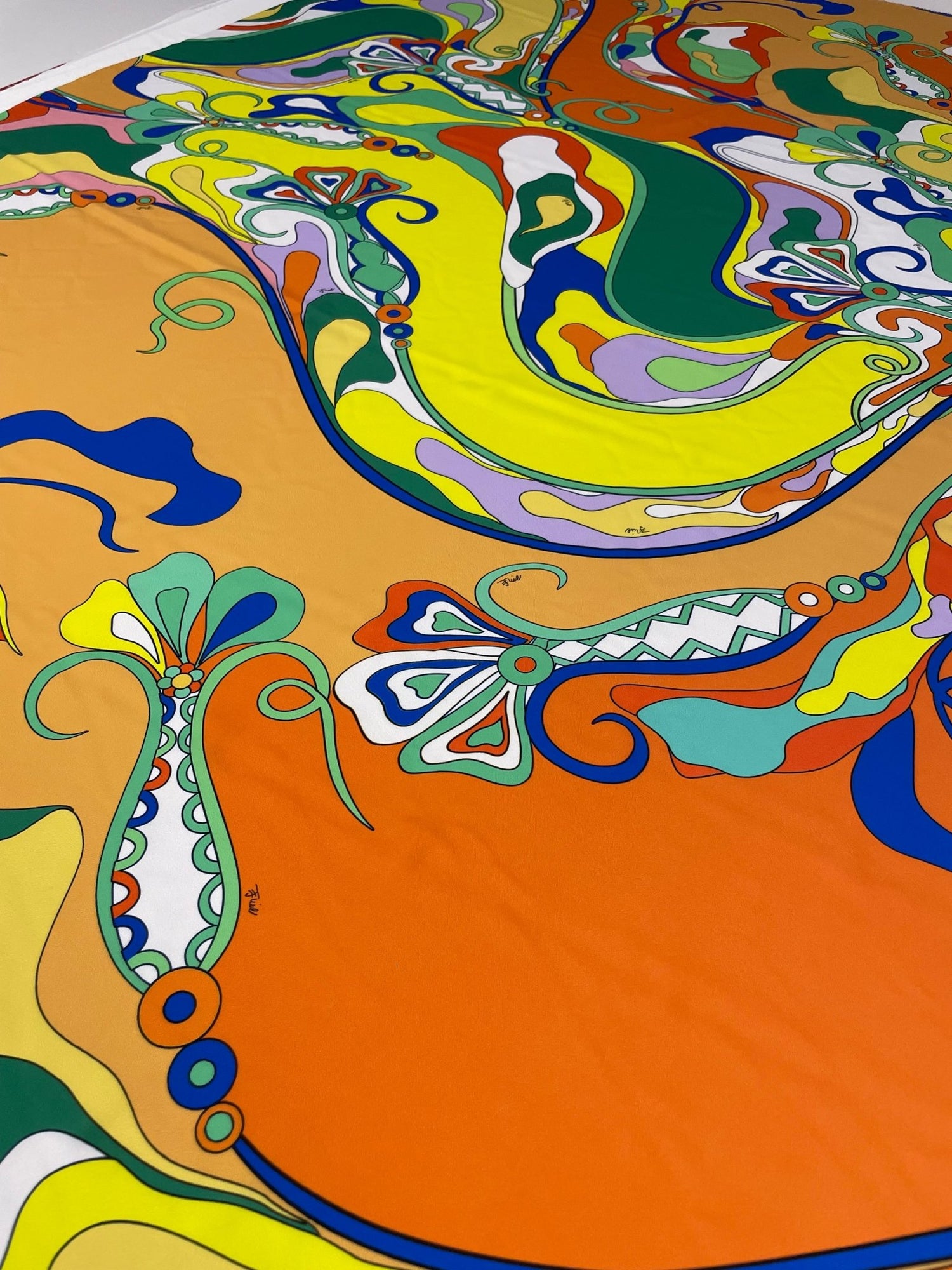 Vibrant Psychedelic Pattern Fabric – Retro Abstract Multicolor Textile Design - Whotex Online Fabric Store