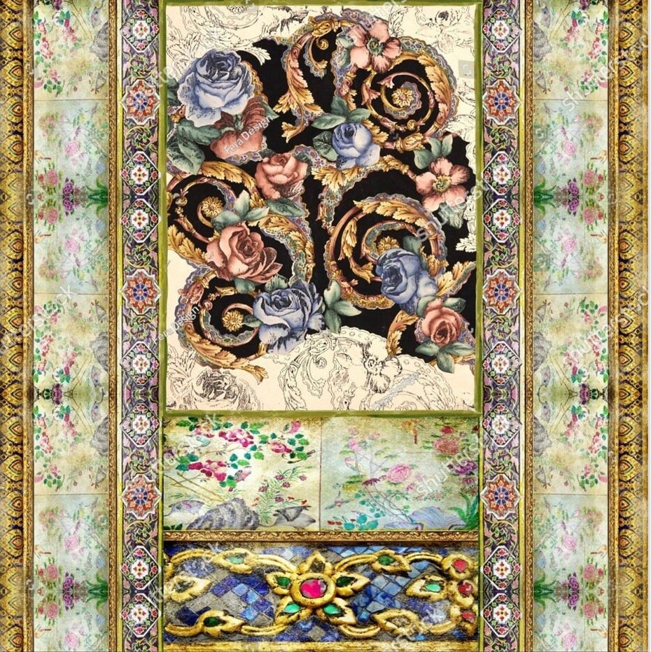 Vintage Baroque Pattern Fabric, Floral Pattern high quality Fabric - Whotex Online Fabric Store