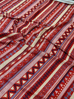Vintage Ethnic Pattern Fabric, Shimmer Ottoman Fabric, 4 - Way Stretch - Whotex Online Fabric Store