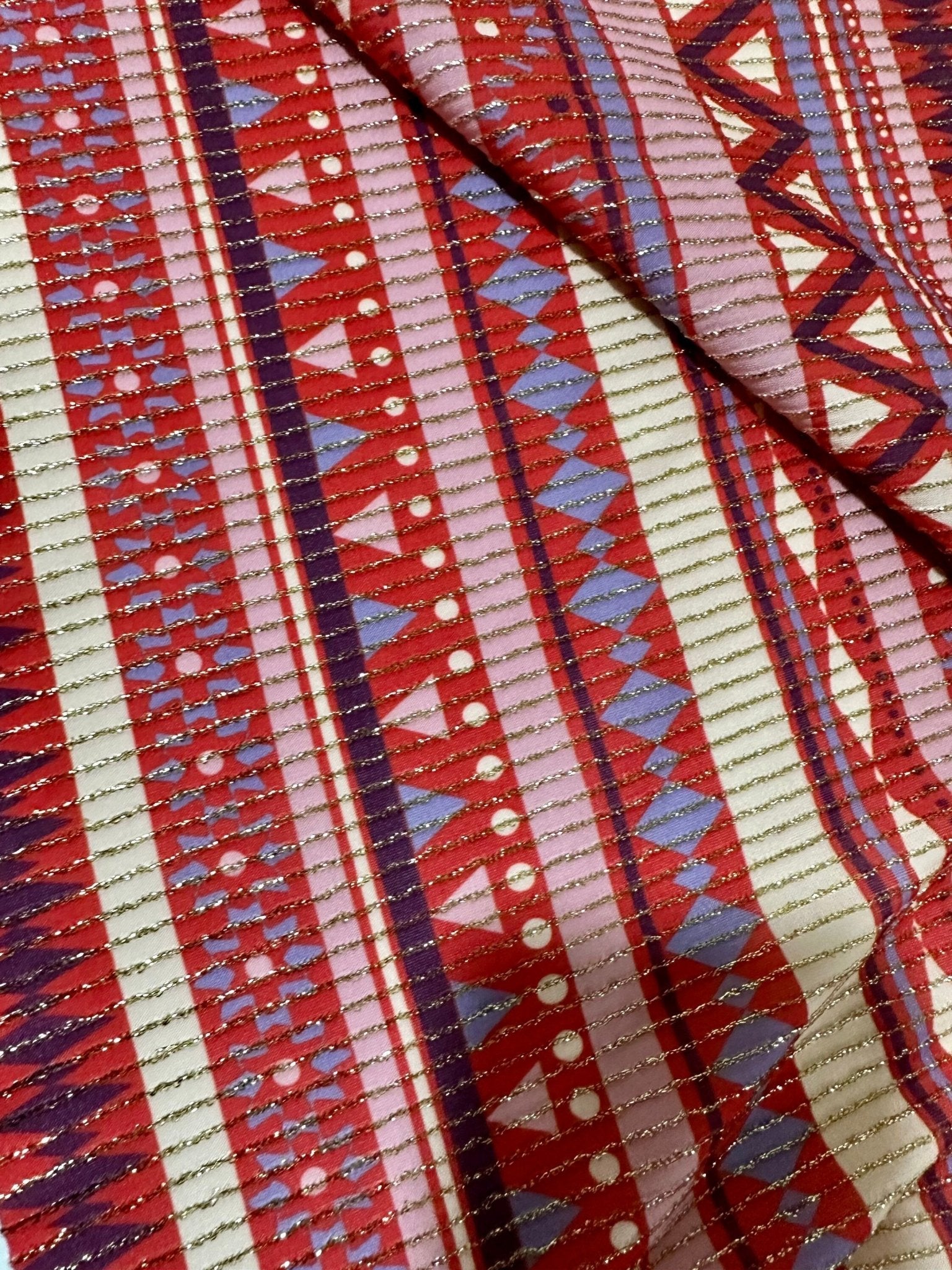 Vintage Ethnic Pattern Fabric, Shimmer Ottoman Fabric, 4 - Way Stretch - Whotex Online Fabric Store